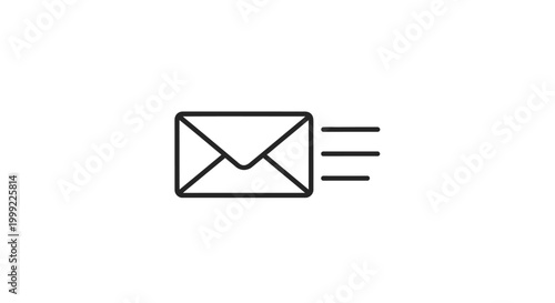 Quadro su tela Fast Delivery Envelope Icon Symbol.