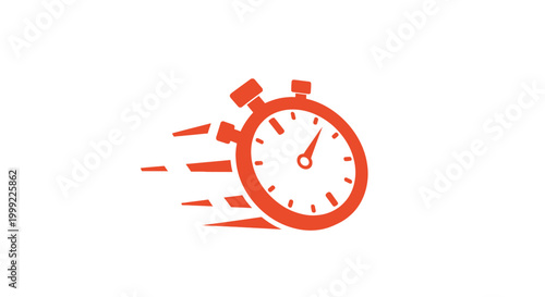 Fotografi Fast Running Stopwatch Timer Icon.