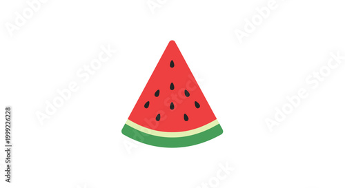 Fresh Watermelon Fruit Slice Isolated.