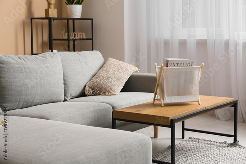 Storage basket with magazin...