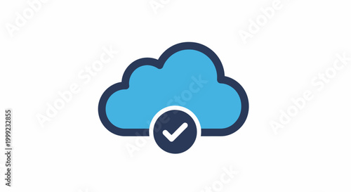 Cloud with Check Mark Icon.