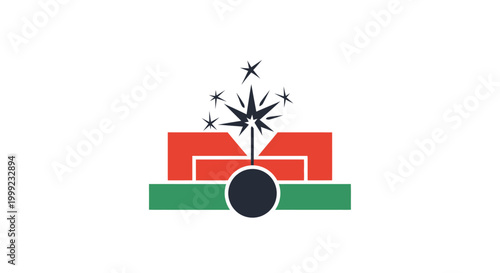 Colorful abstract logo design elements.