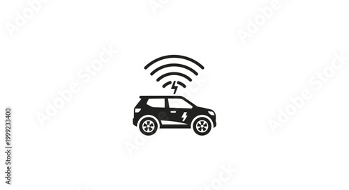Connected Car with WiFi Signal.