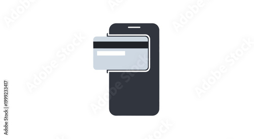 Credit card on a smartphone.