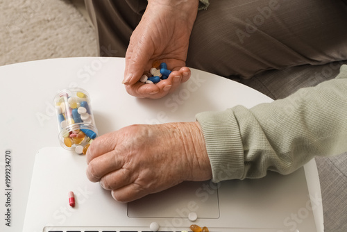 Senior woman with scattered...