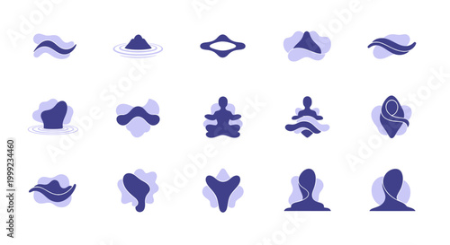 Purple silhouette icons of people.