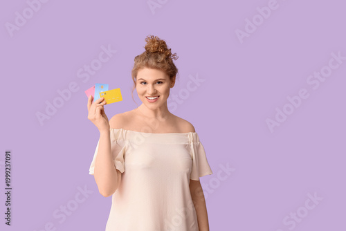 Beautiful young woman with ...