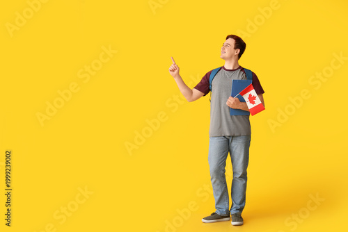 Male student with flag of C...
