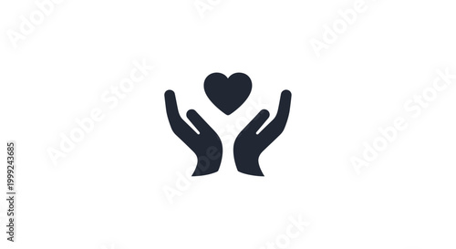Bild auf Leinwand Hands holding a heart symbol.