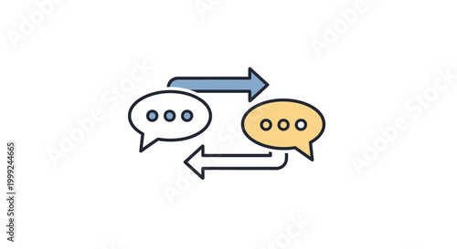 Speech Bubbles with Arrows Communication.