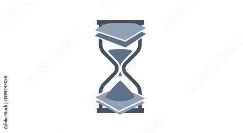Hourglass Time Measurement Device Illustration.