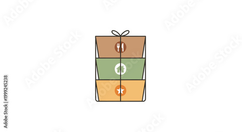 Stacked Gift Boxes with Ribbons and Bows.