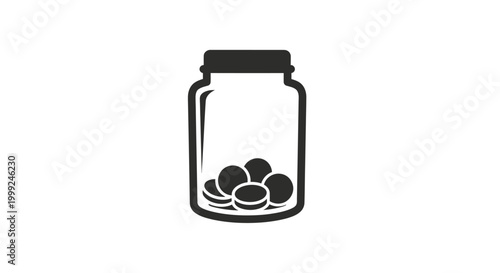 Black Olives in a Glass Jar.
