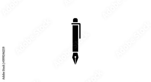 Black pen with pointed tip.