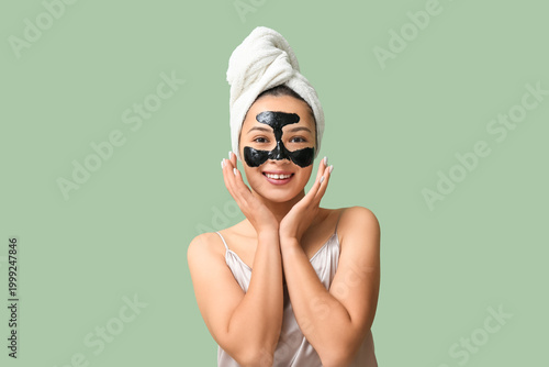 Young woman with activated ...