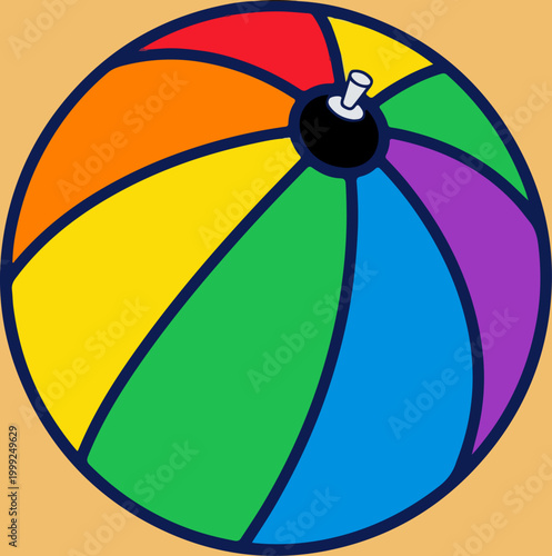 Colorful Beach Inflatable Swim Ball.