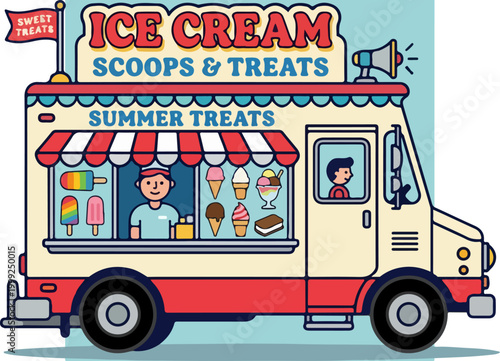 Colorful Ice Cream Truck Treats.