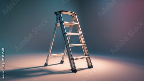 foldable step stool with anti-slip top on a white background