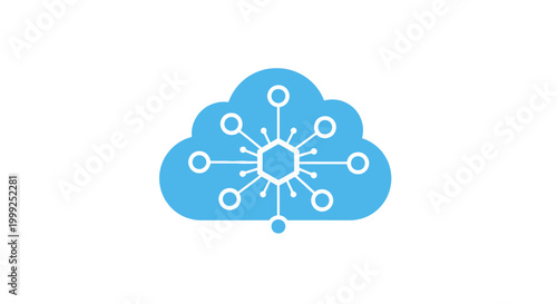 Cloud Computing Network Technology Concept.