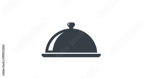Simple Black Serving Dish with Dome Lid.