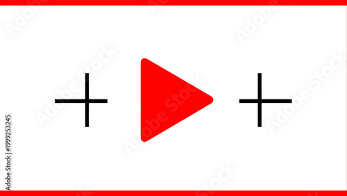 Play button icon with plus signs.