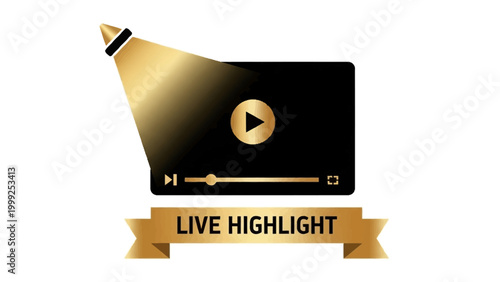 Play button on video player screen.