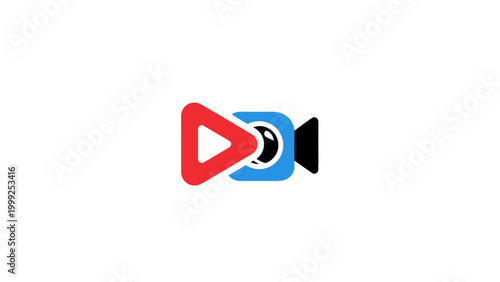 Play button video camera icon.