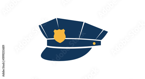 Police Officer Hat with Badge.