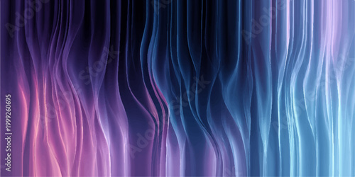 Abstract flowing lines in shades of purple and blue create a mesmerizing visual effect.  Fluid and dynamic forms evoke a sense of elegance and movement. 