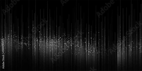 digital black abstract pattern with a symphony of vertical lines and shimmering specks. the composition creates a visual rhythm.