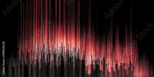 abstract streaks of red and black, forming a striking artistic composition of lines and shades, which evokes a sense of both elegance and depth.