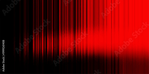 abstract image of vertical red lines against a black background, with dynamic forms and a striking play of light and shadow, evoking a sense of artistic intensity.