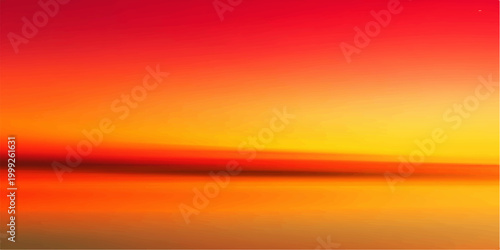 majestic, colorful sky reflecting its beauty over a tranquil, blurred, abstract landscape, offering a sense of serenity. 