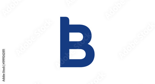 Free Download Bold blue letter B logo symbol on white background - GFXLoad