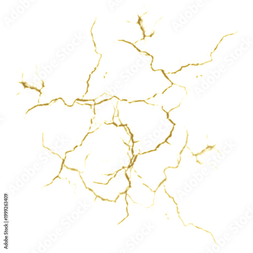 Crack Line With Yellow Glow