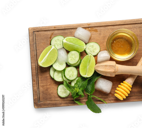 Wooden cutting board with c...