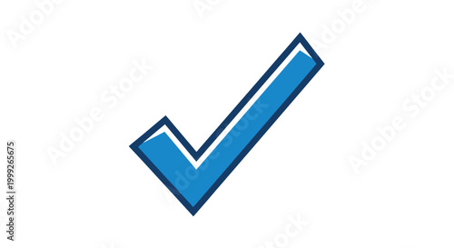 Foto Blue Check Mark Symbol Icon.