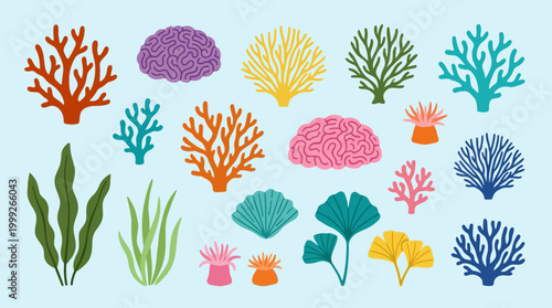 Vibrant coral reef ecosystem marine life.