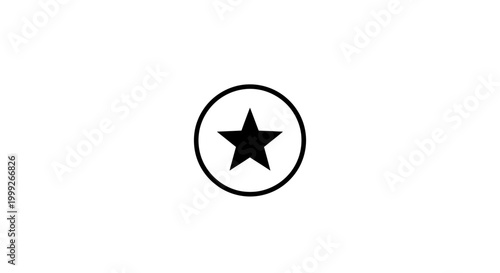 Black star in a circle symbol.