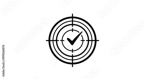 Black Target with Checkmark Center.