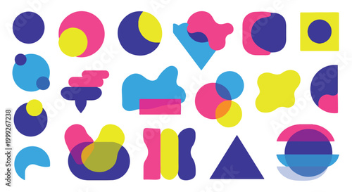 A colorful arrangement of geometric shapes