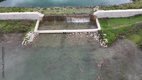 Relaxing Drone Footage of a Calm Blue Lake