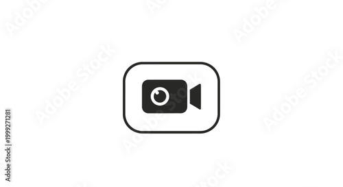 Camera icon on white background.