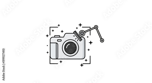 Camera with robotic arm device.