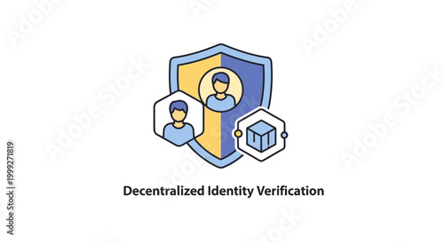 Decentralized Identity Verification System Icon.