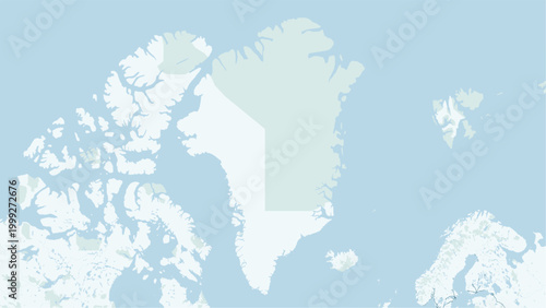 Modern minimalist black and white vector map of Greenland. High-quality SVG illustration of the Arctic island's coastline and geographic layout for travel posters, infographics, and web design.