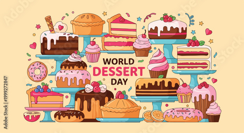 A colorful dessert display for World Dessert Day