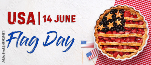 Tasty American flag pie on ...