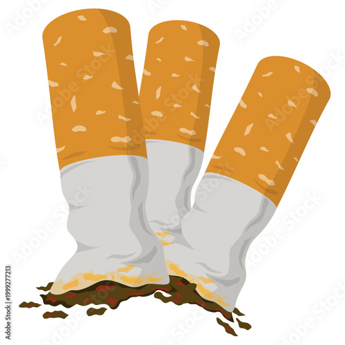 Illustration of Filter Cigarette