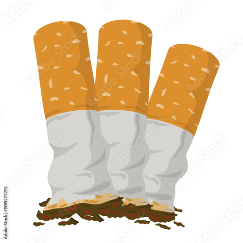 Illustration of Filter Cigarette